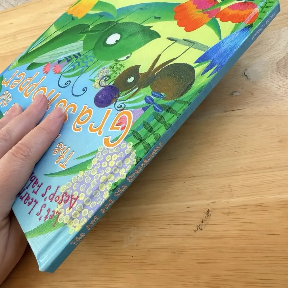 The Ant and the Grasshopper Lets Learn Aesops Fables Hardcover Library Binding